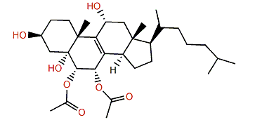 Cholest-8-en-3b,5a,6a,7a,10a-pentol 6,7-diacetate